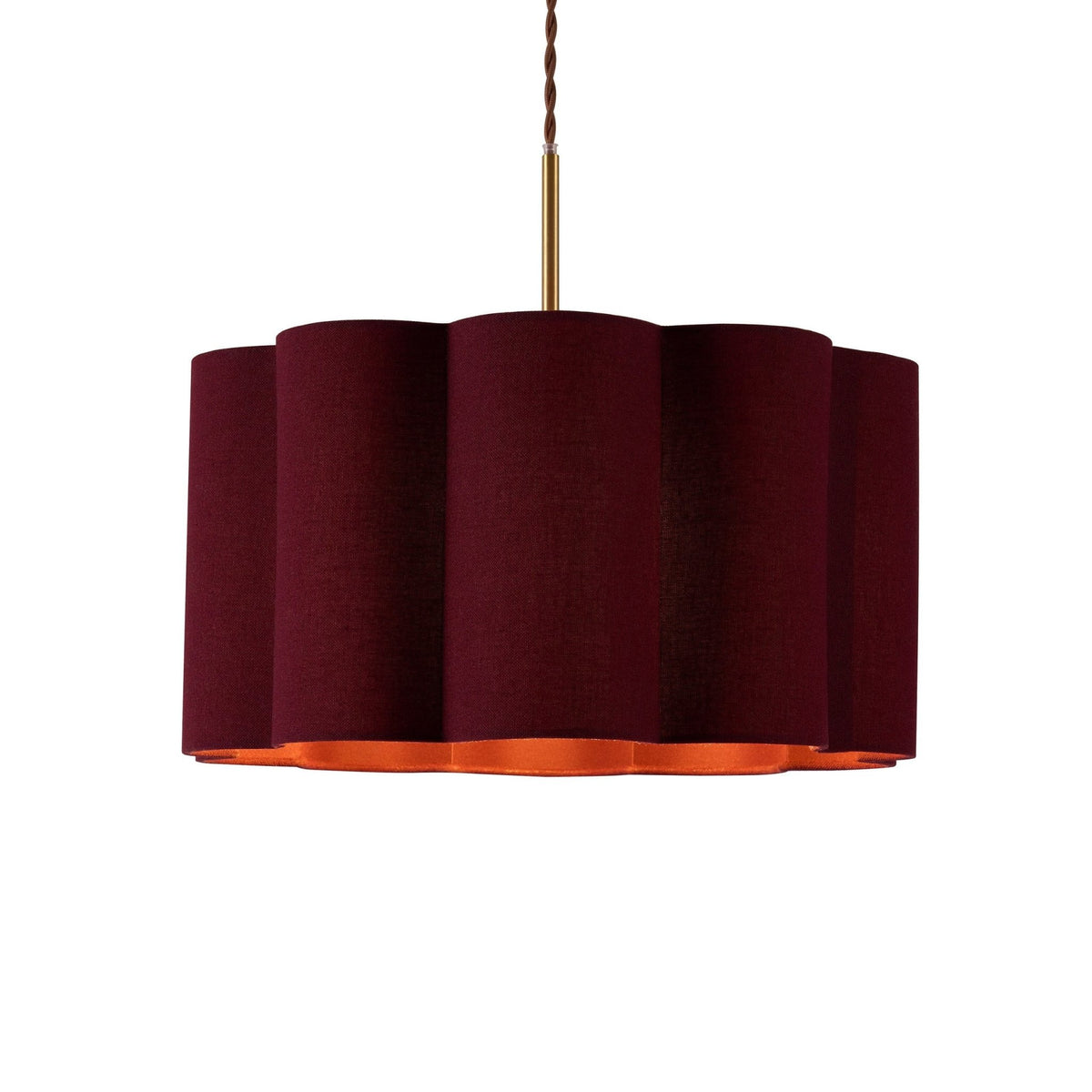 Mel Linen Scallop Ceiling Shade - Berry - DUSK