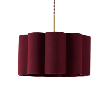 Mel Linen Scallop Ceiling Shade - Berry - DUSK