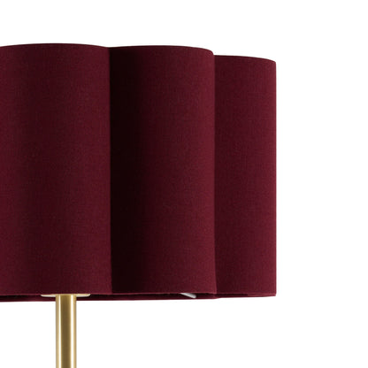Mel Linen Scallop Floor Shade - Berry - DUSK