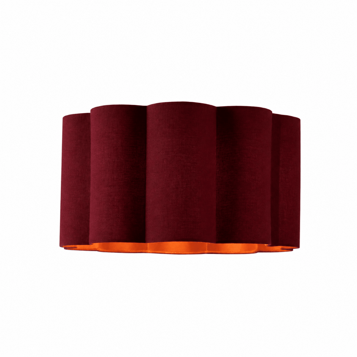 Mel Linen Scallop Floor Shade - Berry - DUSK