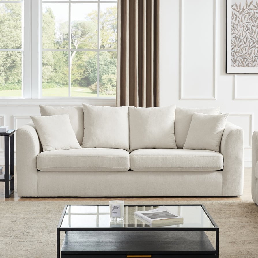 Melbourne 3 Seater Sofa - Ivory - DUSK