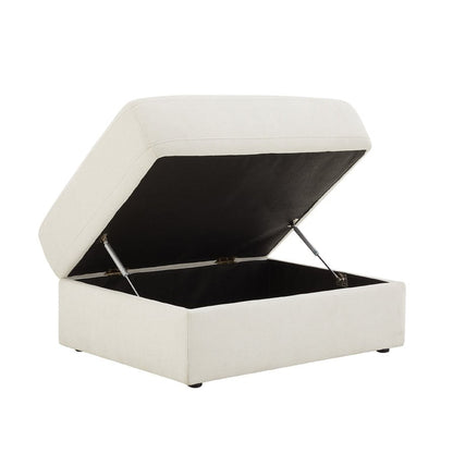 Melbourne Ottoman Storage Pouffe - Ivory - DUSK