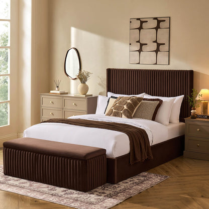 Melrose Ottoman Storage Bed - Cappuccino - DUSK