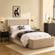 Melrose Ottoman Storage Bed - Chenille Ivory - DUSK