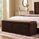 Melrose Ribbed Ottoman Storage Bench - Cappuccino - DUSK