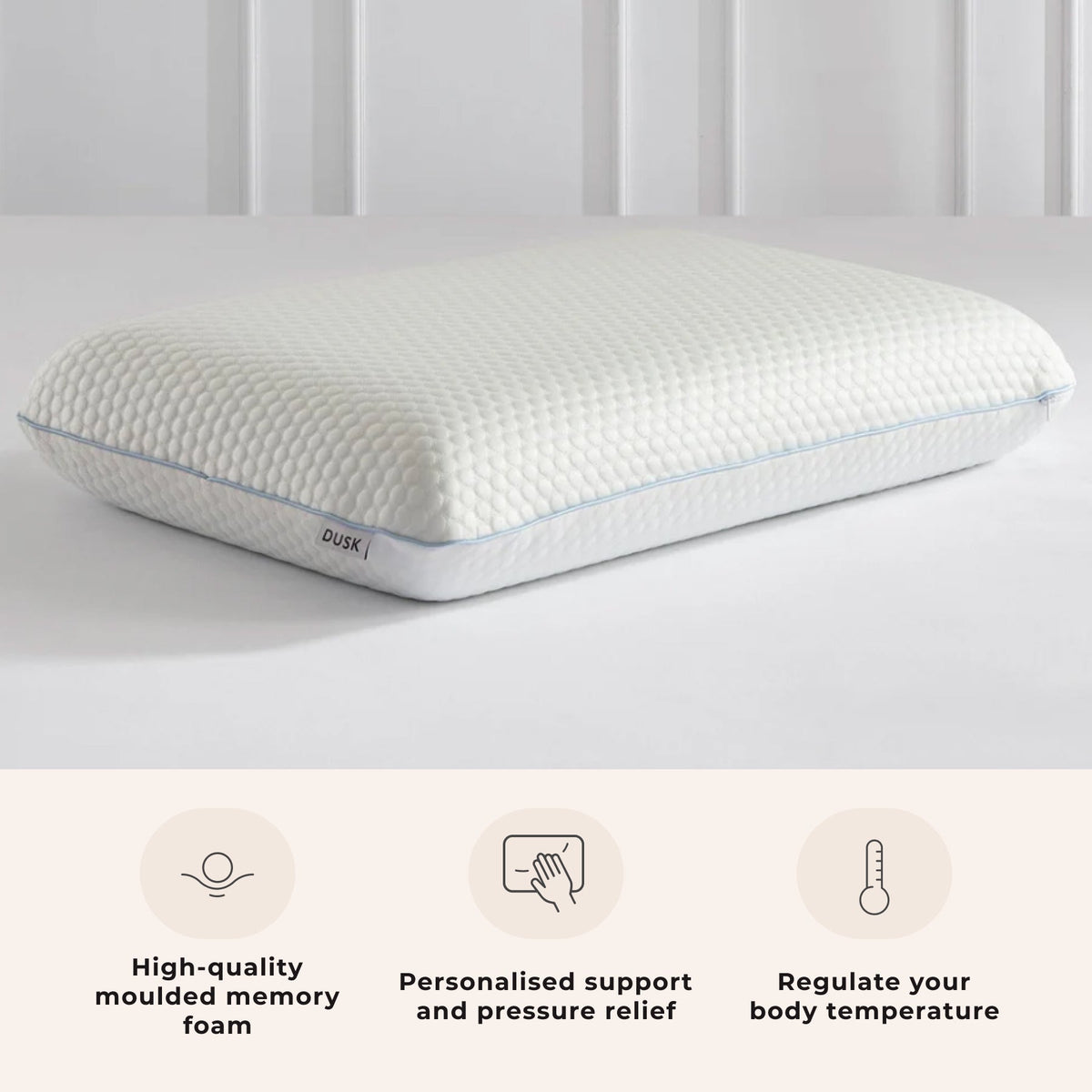 Memory Foam Pillow - White - DUSK