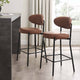 Mia Set of 2 Barstool - Faux Leather Tan - DUSK