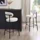 Mia Set of 2 Barstool - Ivory Boucle - DUSK