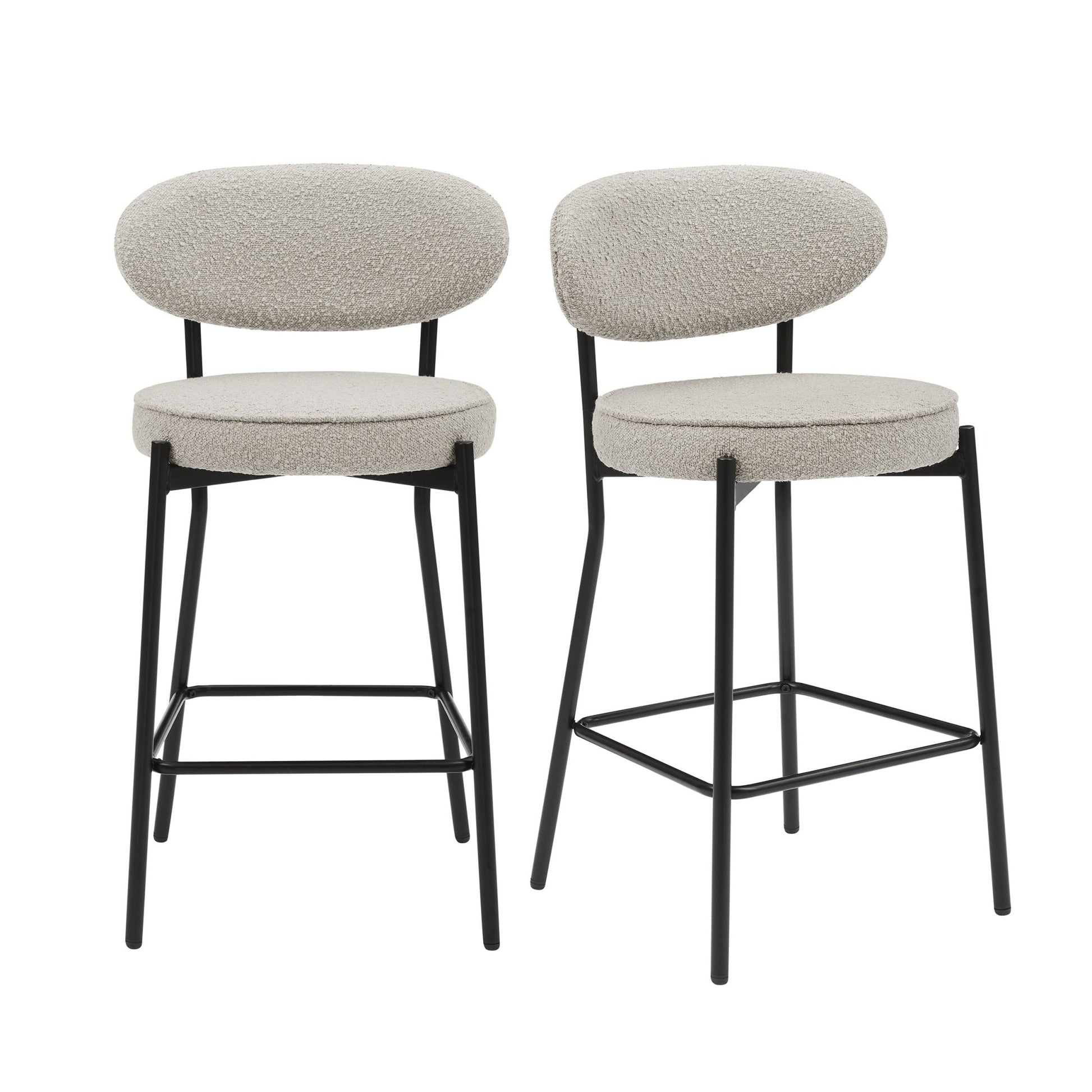 Mia Set of 2 Barstool - Taupe Boucle - DUSK