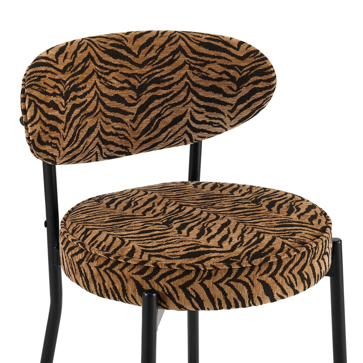 Mia Set of 2 Barstools - Brown Animal Stripe  - DUSK
