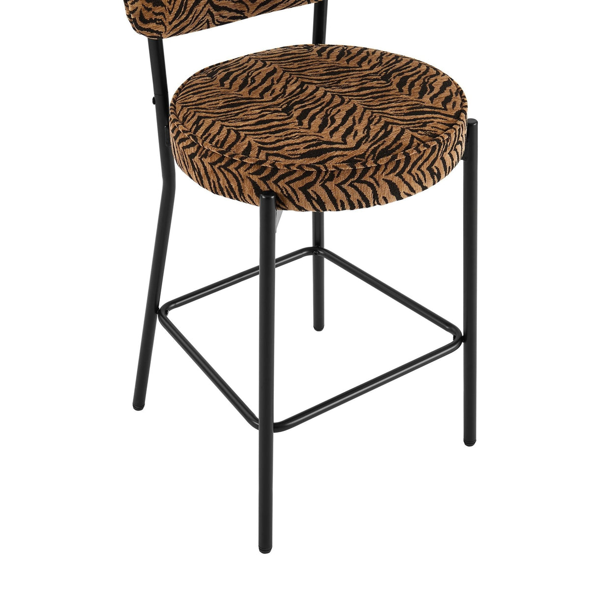 Mia Set of 2 Barstools - Brown Animal Stripe  - DUSK