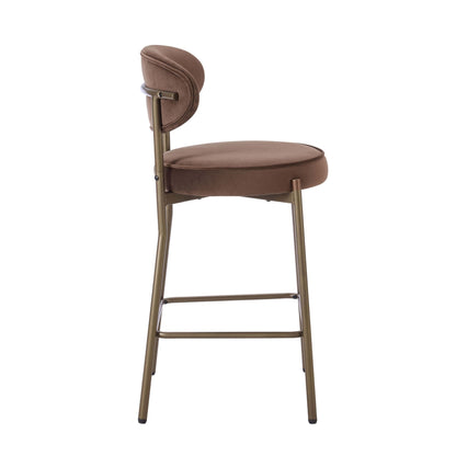 Mia Set of 2 Barstools - Cappuccino - DUSK