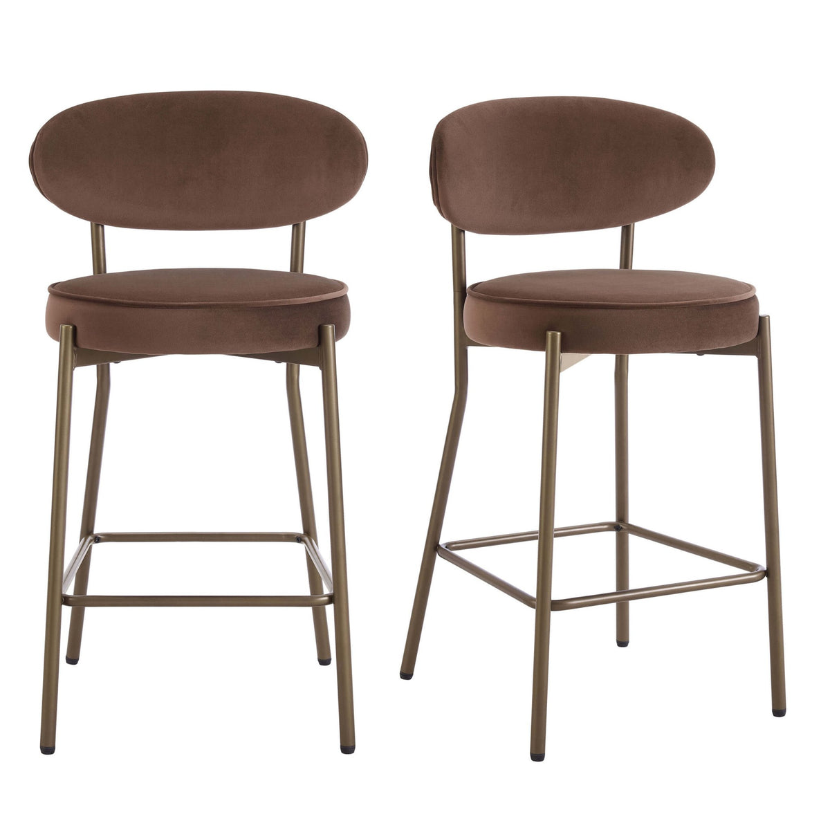 Mia Set of 2 Barstools - Cappuccino - DUSK