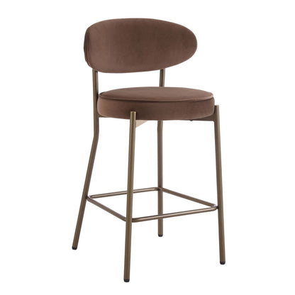 Mia Set of 2 Barstools - Cappuccino - DUSK