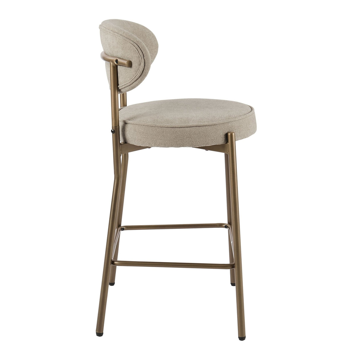 Mia Set of 2 Barstools - Chenille Oatmeal - DUSK