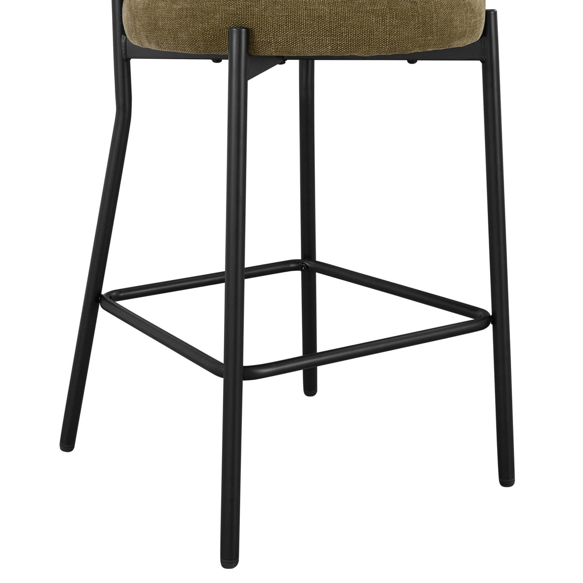 Mia Set of 2 Barstools - Chenille Olive - DUSK