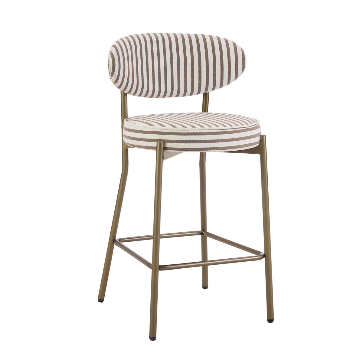 Mia Set of 2 Barstools - Chocolate Stripe - DUSK