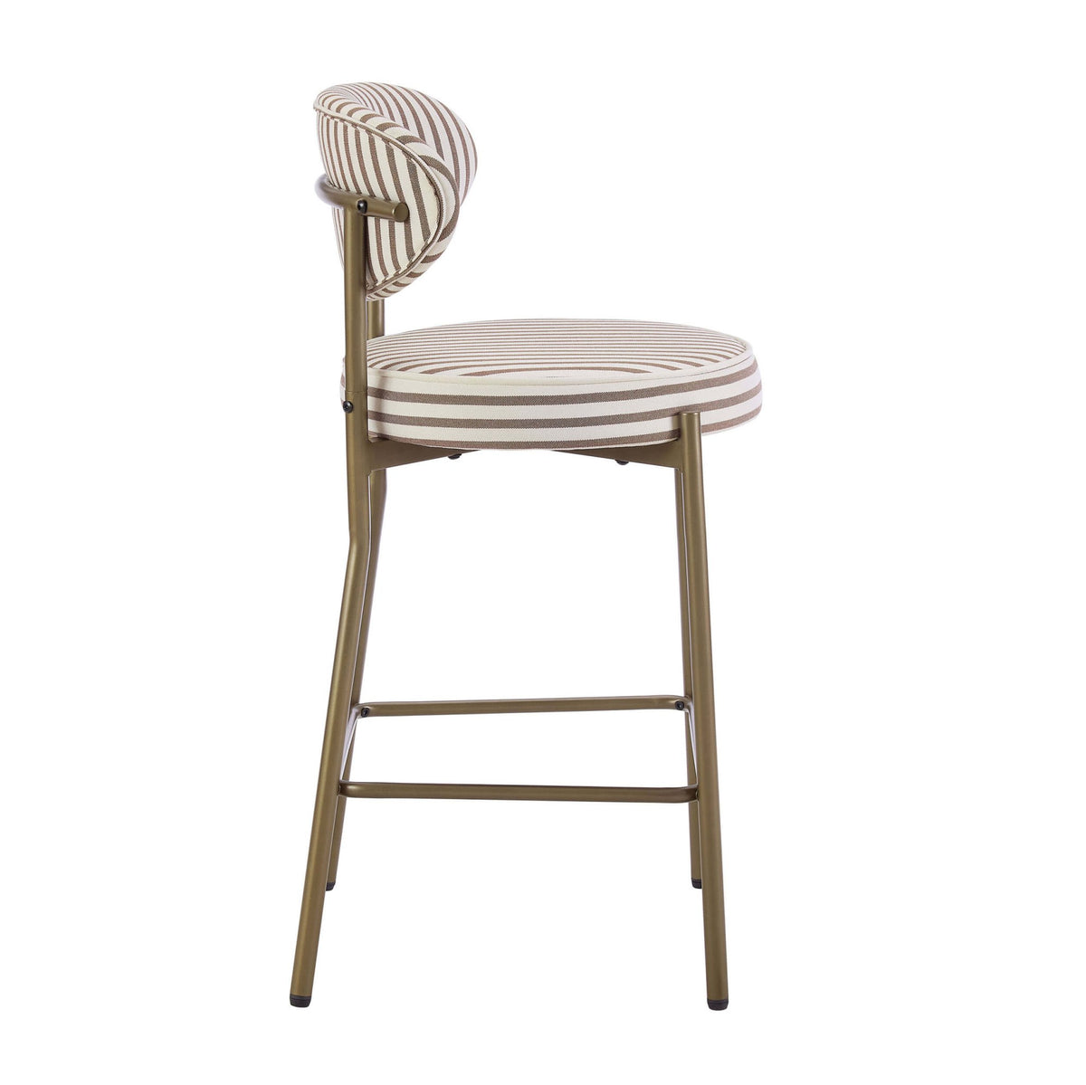 Mia Set of 2 Barstools - Chocolate Stripe - DUSK