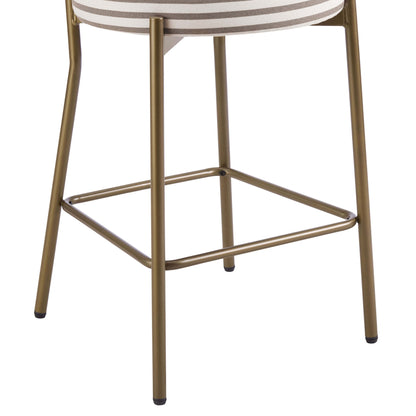 Mia Set of 2 Barstools - Chocolate Stripe - DUSK