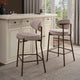 Mia Set of 2 Barstools - Chocolate Stripe - DUSK