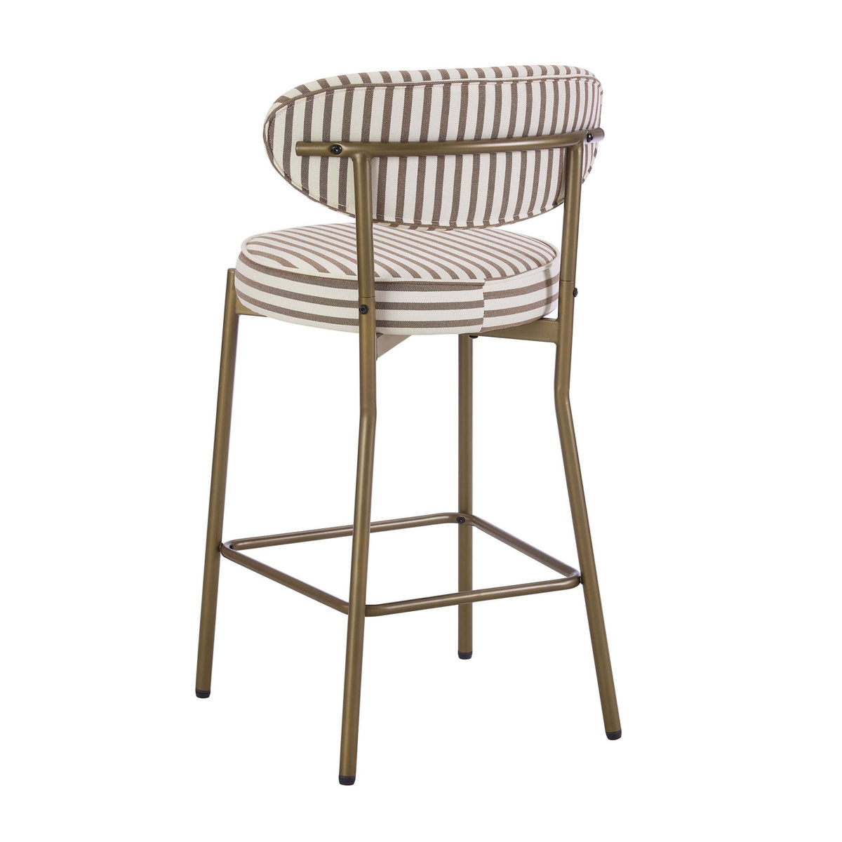 Mia Set of 2 Barstools - Chocolate Stripe - DUSK