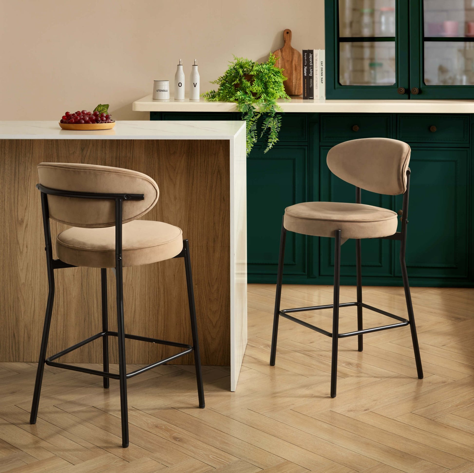 Mia Set of 2 Barstools - Latte - DUSK