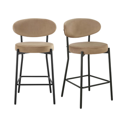Mia Set of 2 Barstools - Latte - DUSK