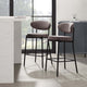 Mia Set of 2 Barstools - Matte Velvet - Taupe - DUSK