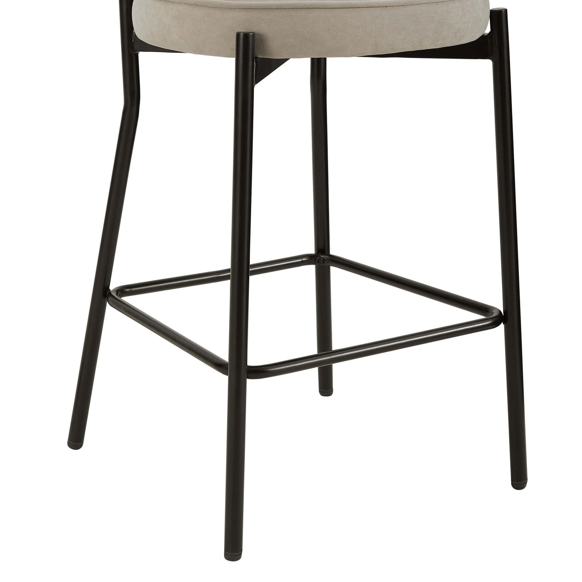 Mia Set of 2 Barstools - Stone - DUSK