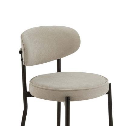Mia Set of 2 Barstools - Stone - DUSK