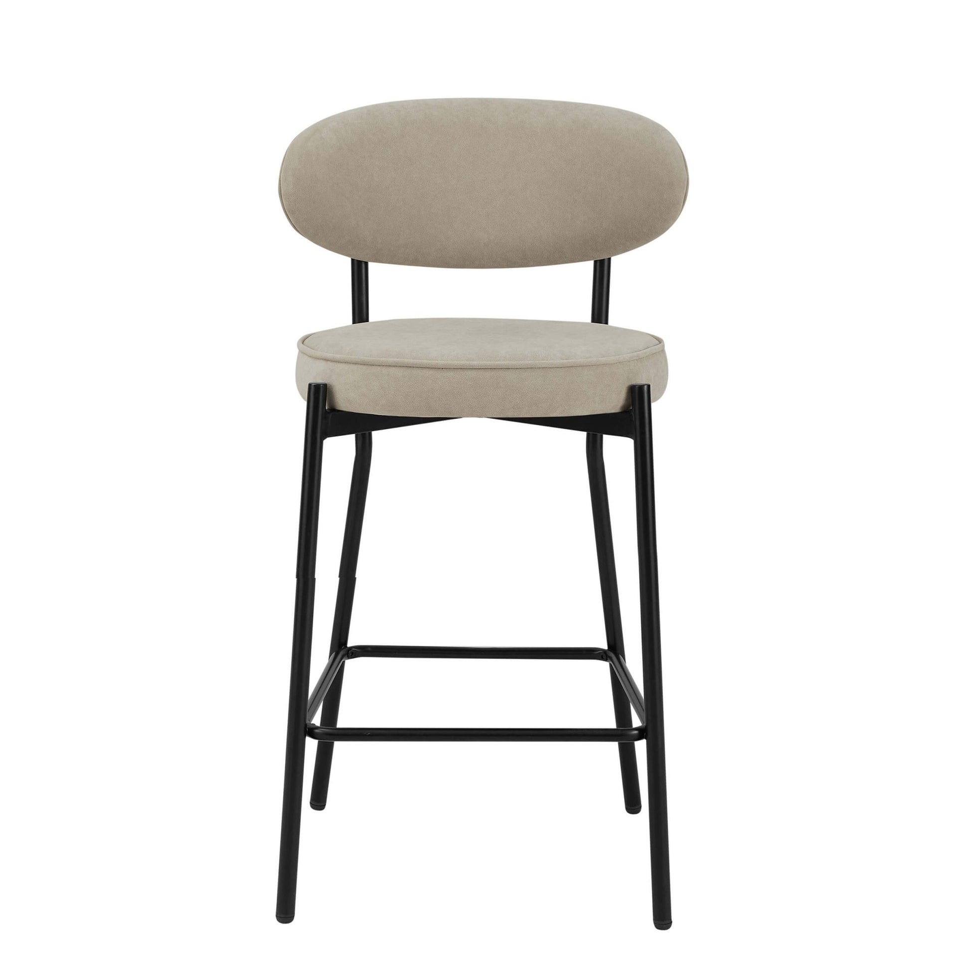 Mia Set of 2 Barstools - Stone - DUSK
