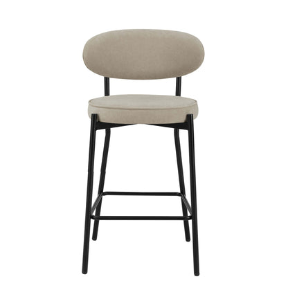 Mia Set of 2 Barstools - Stone - DUSK