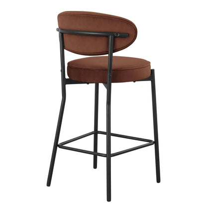 Mia Set of 2 Barstools - Terracotta - DUSK