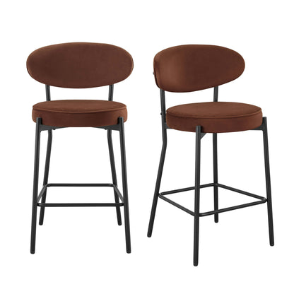 Mia Set of 2 Barstools - Terracotta - DUSK