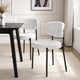 Mia Set of 2 Dining Chair - Ivory Boucle - DUSK