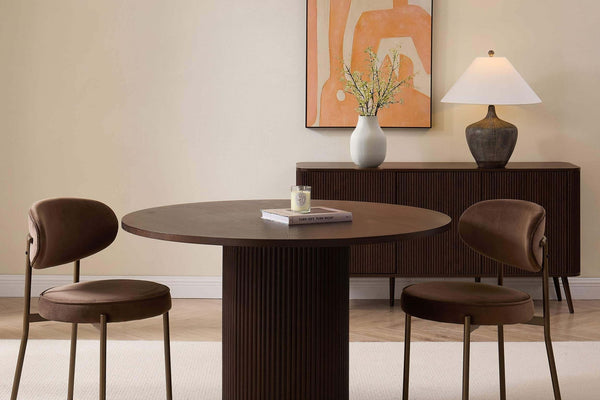 Mia Set of 2 Dining Chairs - Cappuccino - DUSK