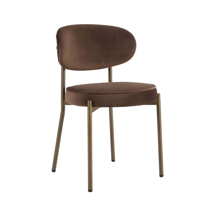 Mia Set of 2 Dining Chairs - Cappuccino - DUSK