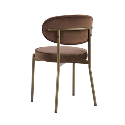 Mia Set of 2 Dining Chairs - Cappuccino - DUSK