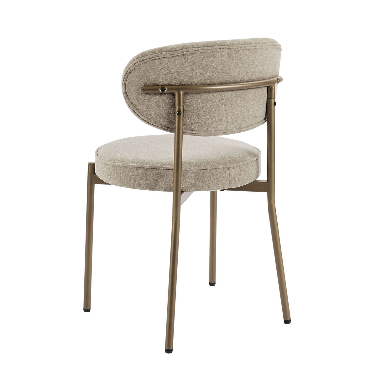Mia Set of 2 Dining Chairs - Chenille Oatmeal - DUSK