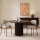 Mia Set of 2 Dining Chairs - Chocolate Stripe - DUSK