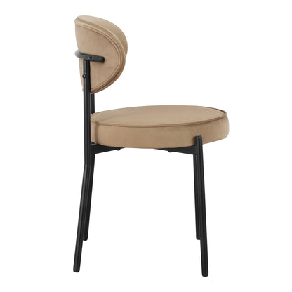 Mia Set of 2 Dining Chairs - Latte - DUSK