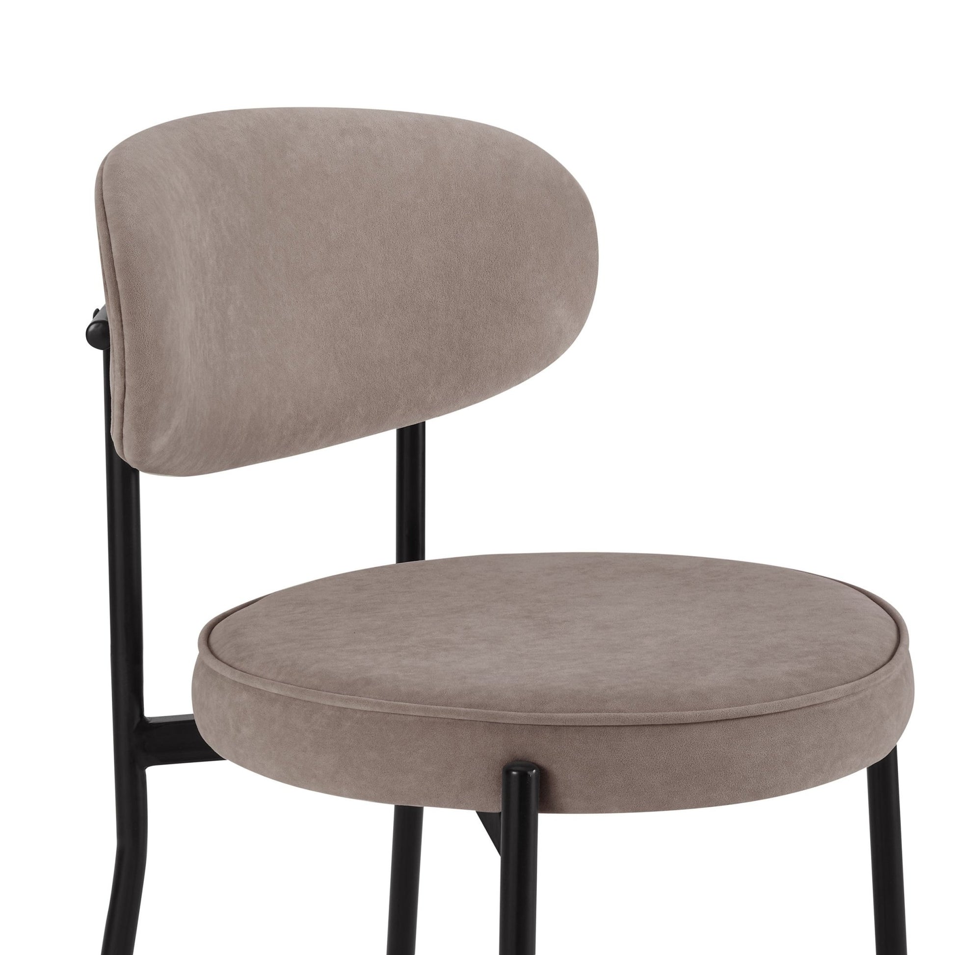 Mia Set of 2 Dining Chairs - Matte Velvet - Sand - DUSK