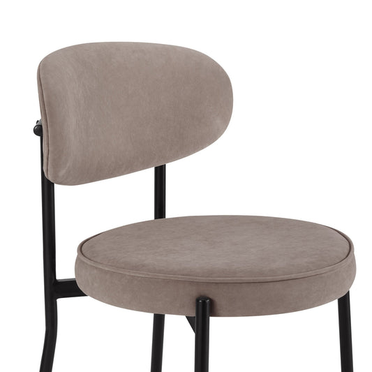 Mia Set of 2 Dining Chairs - Matte Velvet - Sand - DUSK