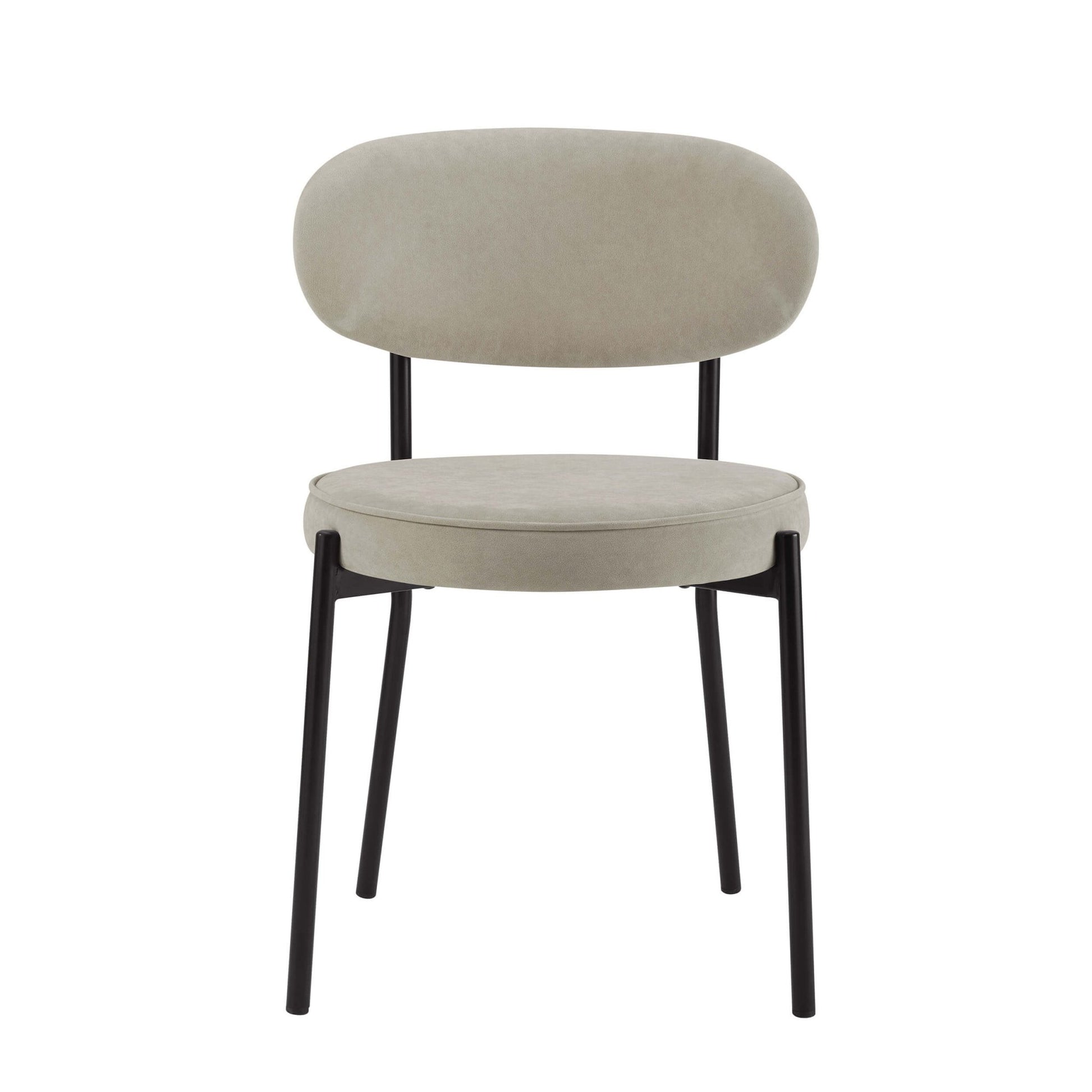 Mia Set of 2 Dining Chairs - Stone - DUSK