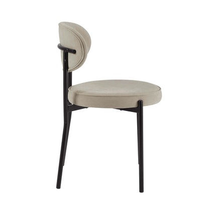Mia Set of 2 Dining Chairs - Stone - DUSK