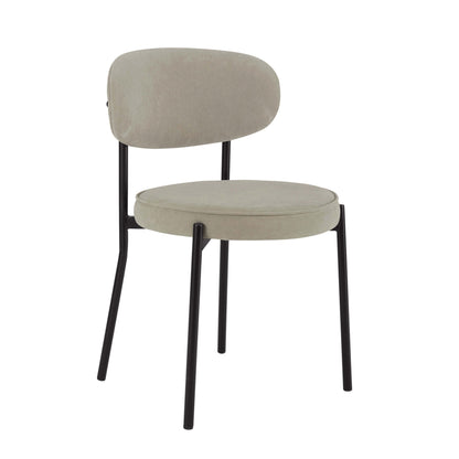 Mia Set of 2 Dining Chairs - Stone - DUSK