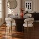 Mia Set of 2 Dining Chairs - Taupe Animal Stripe - DUSK