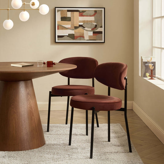 Mia Set of 2 Dining Chairs - Terracotta - DUSK