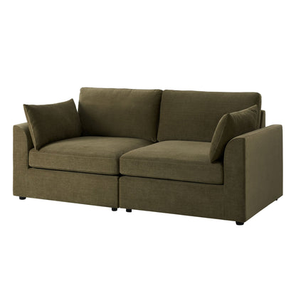 Miami 2 Seater Sofa - Chenille Olive - DUSK