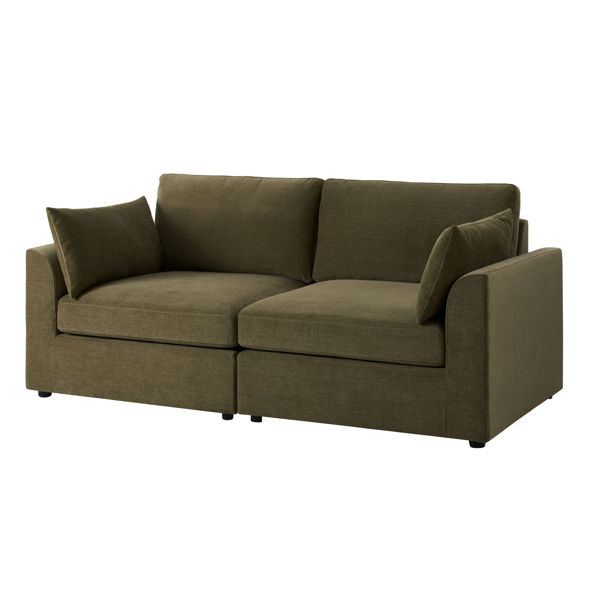 Miami 2 Seater Sofa - Chenille Olive - DUSK